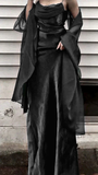Burgundy Spaghetti Straps Sheath Long Formal Prom Dress Vintage Party Dress, HZ0319