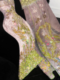 Gorgeous Sparkling Pink Beaded Applique Mermaid Design Exquisite Embroidery Evening Dress Prom Dresses HZ0319