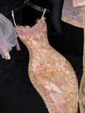 Gorgeous Sparkling Beaded Sequin Exquisite Embroidery Mermaid Design Evening Dress Prom Dresses Outfit HZ0319